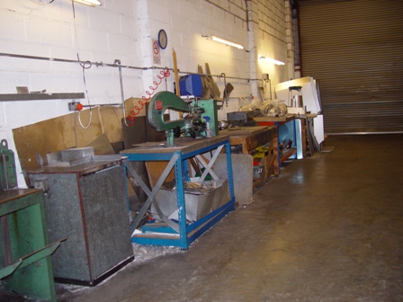 A line of work benches used to produce a clients order.